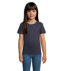 Camiseta de niño de punto liso con cuello redondo personalizable